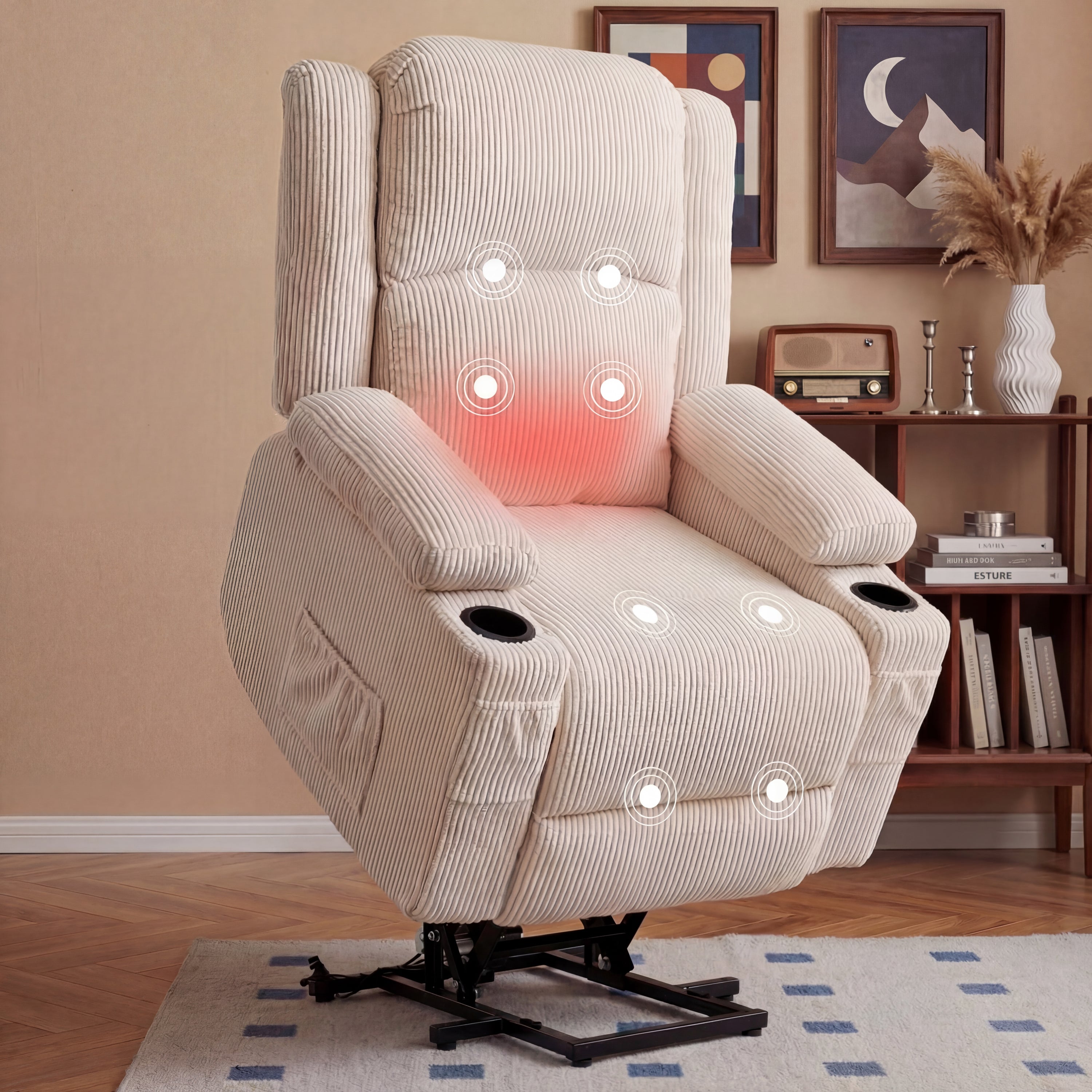 Power Lift Recliner Chair,Cream Beige