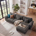 113" Modular Sectional Sofa,L-Shaped Cloud Couch for Living Room，Gray